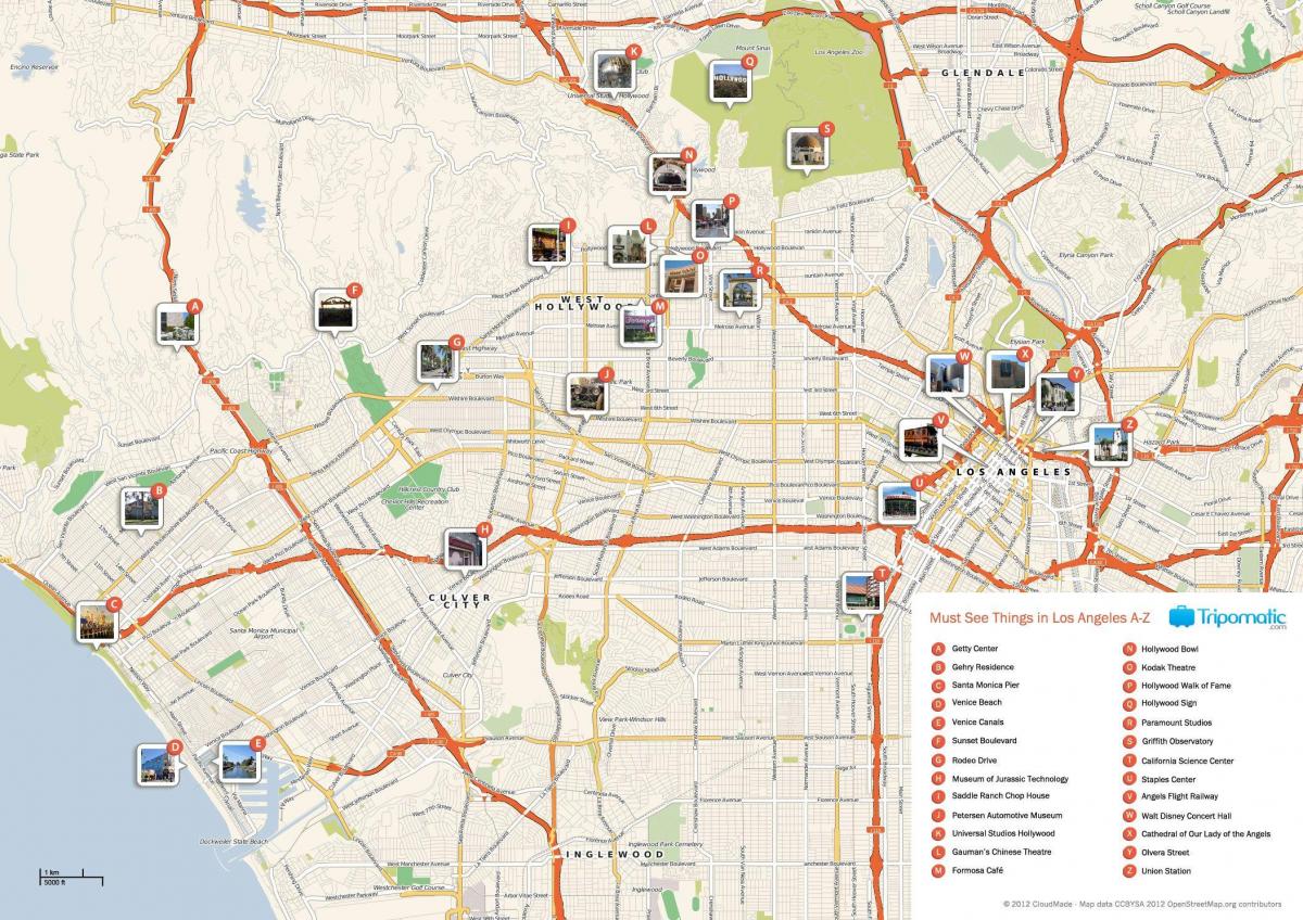 Stadtkarte von Los Angeles